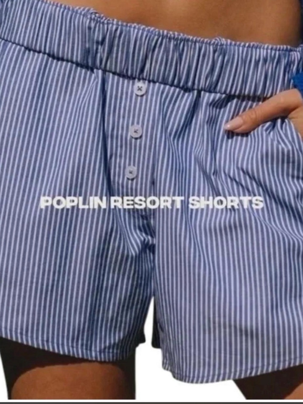 Daily drills NWOT Poplin Resort Shorts - Blue Stripe